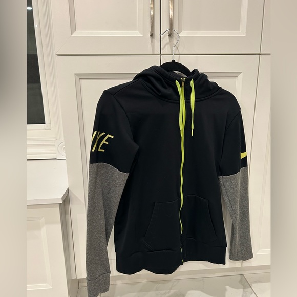 NIKE Lime Green/Black and Grey Hoodie for sale, XS - Picture 2 of 6